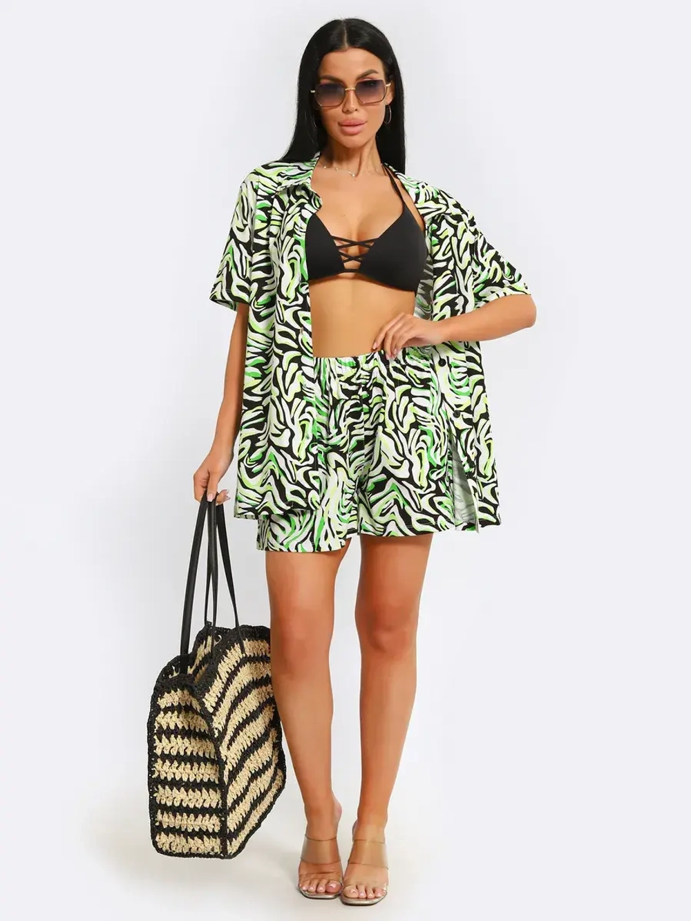 Комплект хлопок рубашка с шортами