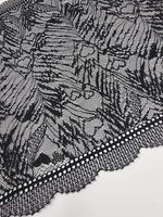 Кружево эластичное черное КС173 (24 см)