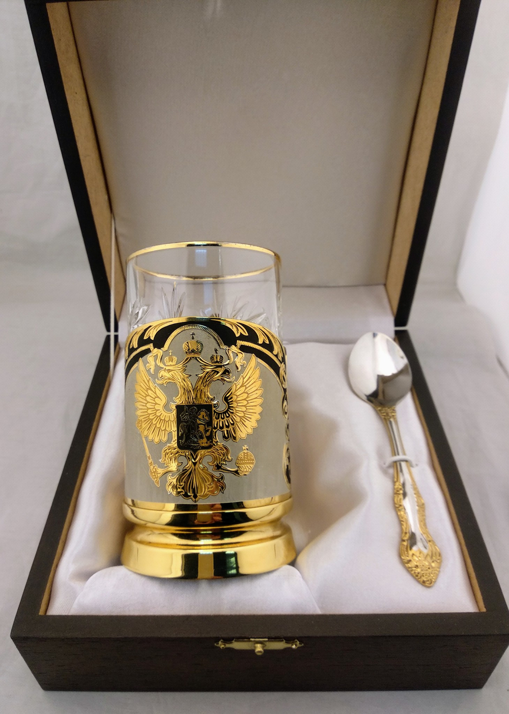 Подстаканник "Герб России" с чернением