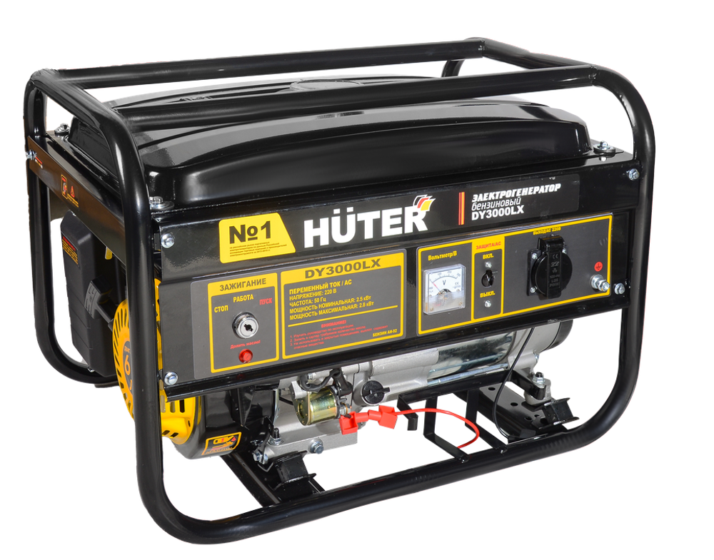 Портативный бензогенератор HUTER DY3000LX - [2,5 кВт / 220V] эл. старт