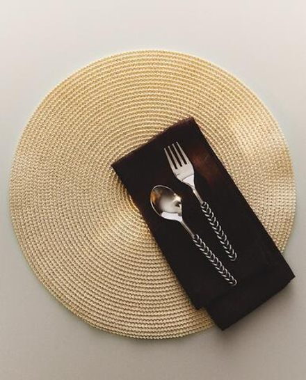 Zara Home сервировочная салфетка из полиэстера, диаметр 38 см (комплект 2 шт.)