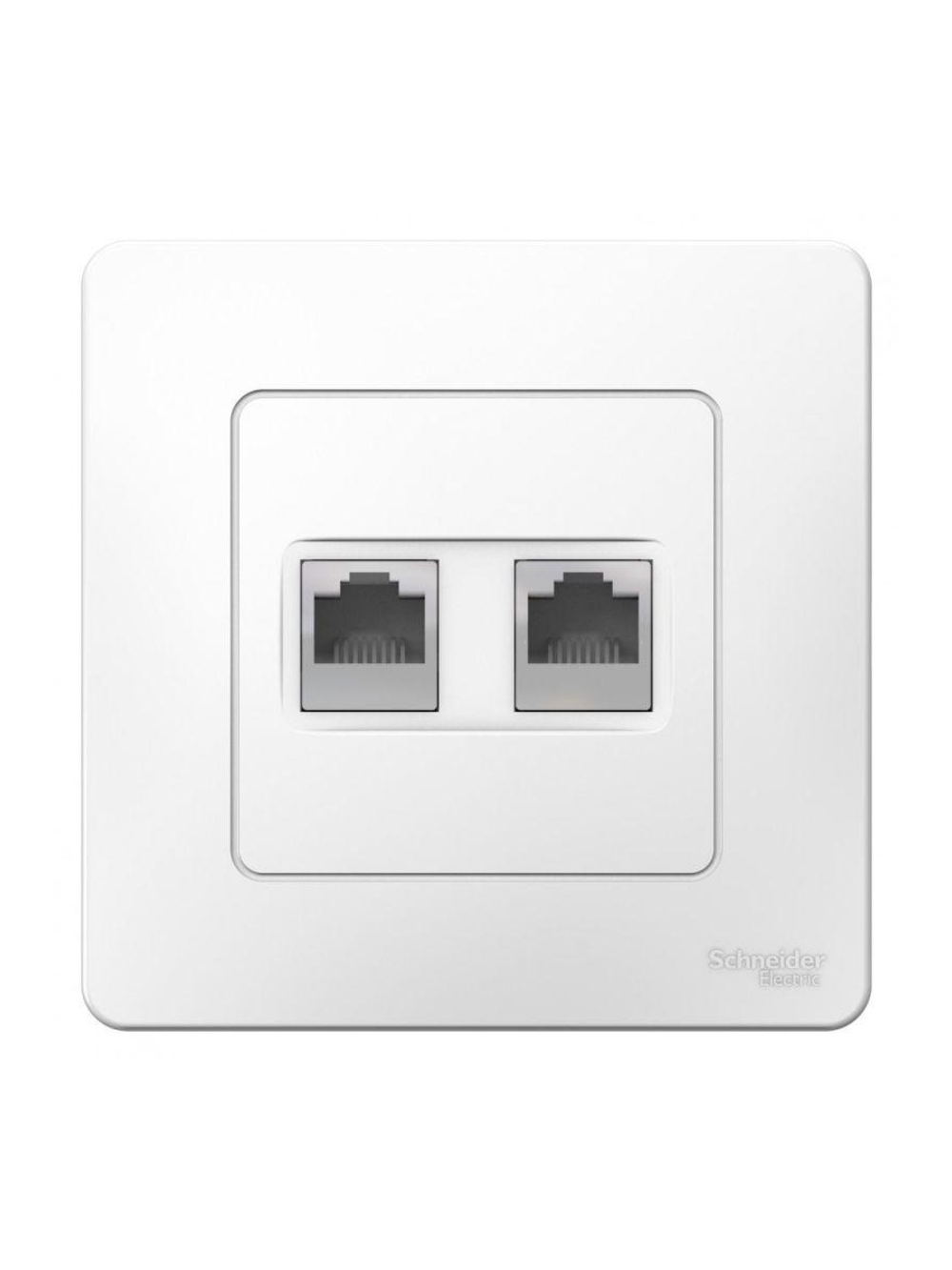 Розетка компьютерная 2-м СП Blanca RJ45 кат.5E бел. SE BLNIS045451