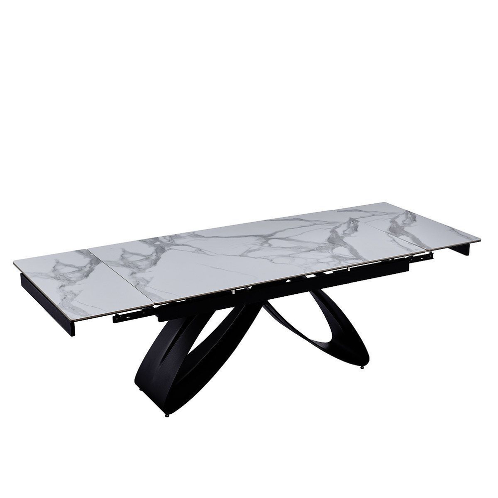 Стол керамический LA ALTA KENIA Bentley whie 160-240/90*76, каркас черный