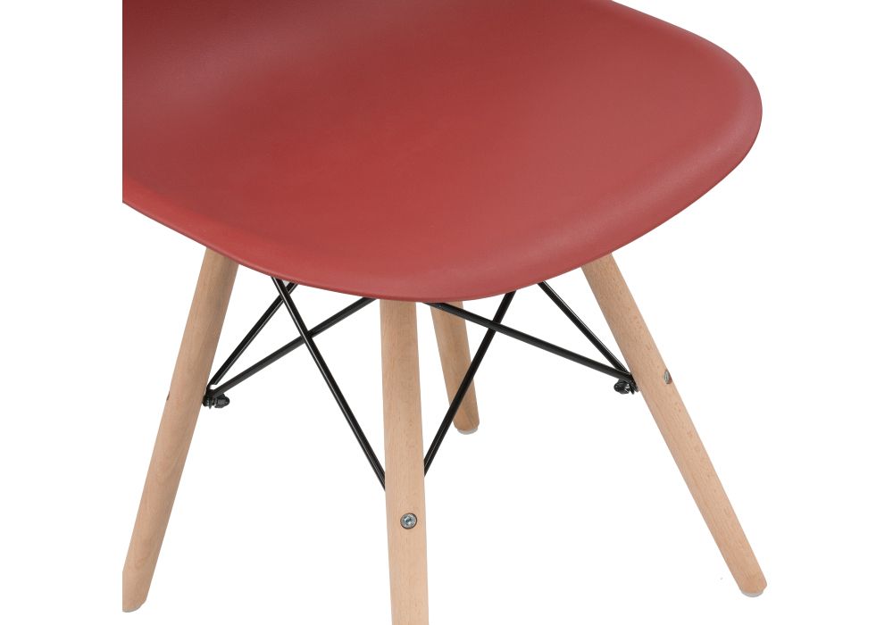 Пластиковый стул Eames PC-015 bordeaux