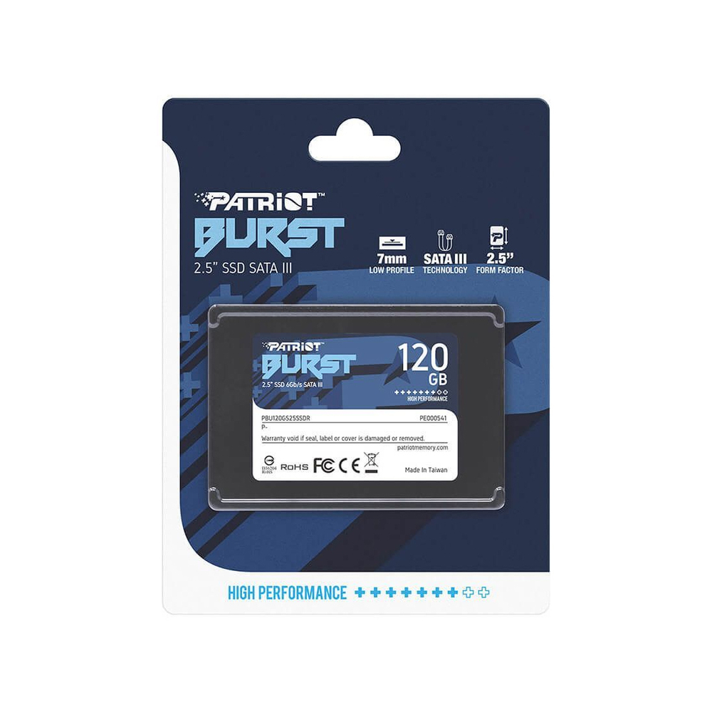 Твердотельный накопитель SSD Patriot Memory BURST ELITE PBE120GS25SSDR 120GB SATA3 2,5"