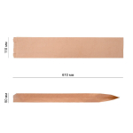 Крафт пакет с плоским дном 110*50*610 мм 40 г/м2 бурый, 100шт