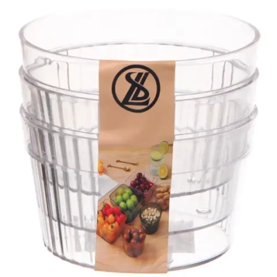 Салатник пластиковый «Terra» в наборе 3шт 10*8см