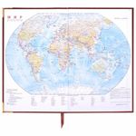 Ежедневник датированный 2023 А5 138x213 мм BRAUBERG "Senator", под кожу, коричневый, 114062