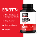 Force Factor, клюквенный концентрат, 500 мг, 90 вегетарианских капсул