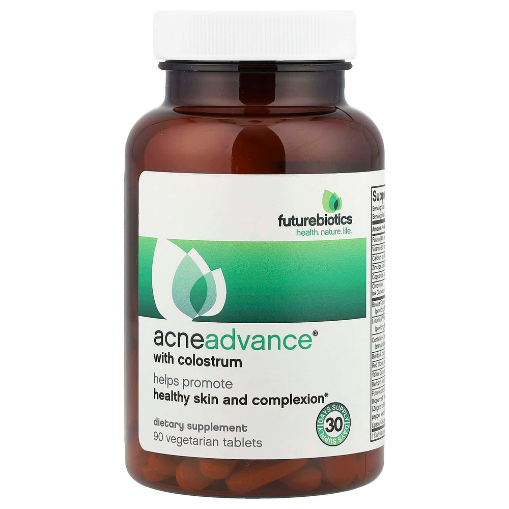 Futurebiotics, Acne Advance с молозивом, 90 вегетарианских таблеток