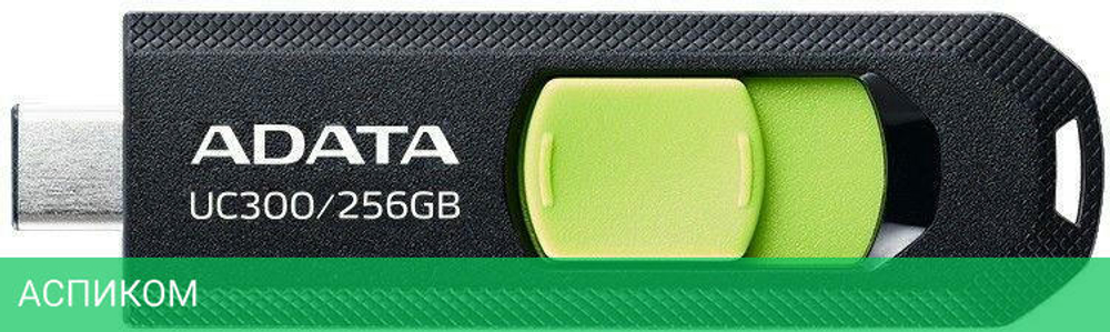 USB Flash-накопитель A-Data UC300 256GB черный/зеленый (ACHO-UC300-256G-RBK/GN)