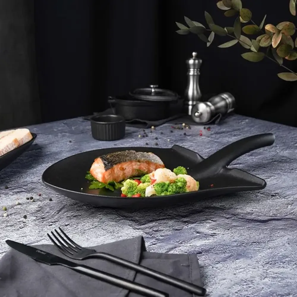 Блюдо "Лопата" 40*23*3,5 см черное Black Raw Stellar P.L. Proff Cuisine [1]