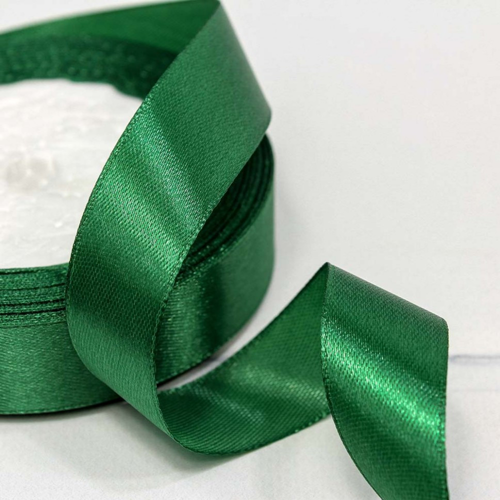 Лента Атласная 2см х 28м Сатин (Зеленый)