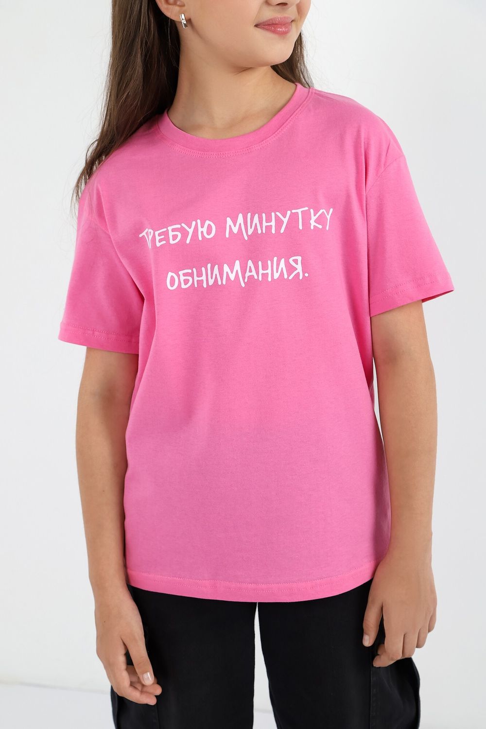 Фуфайка (футболка) для девочки Кэш-1 Виотекс РОЗОВЫЙ