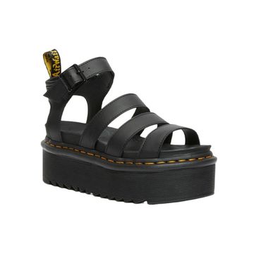 Dr. Martens Blaire Hydro Leather Platform Strap Sandal 'Black'