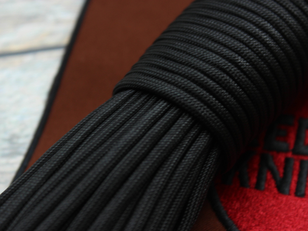 Паракорд 550  черный (7 жил) RZ Manufacturer PC007 - 1 метр