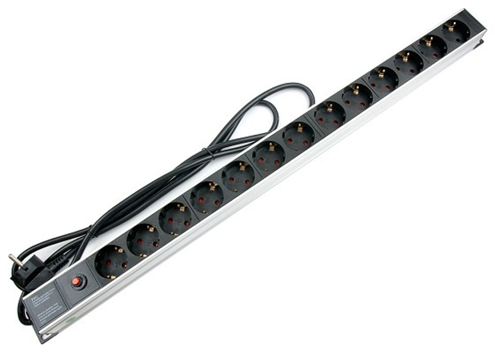 Блок розеток 19", 13 розеток Cabeus PDU-13P-F-2EU