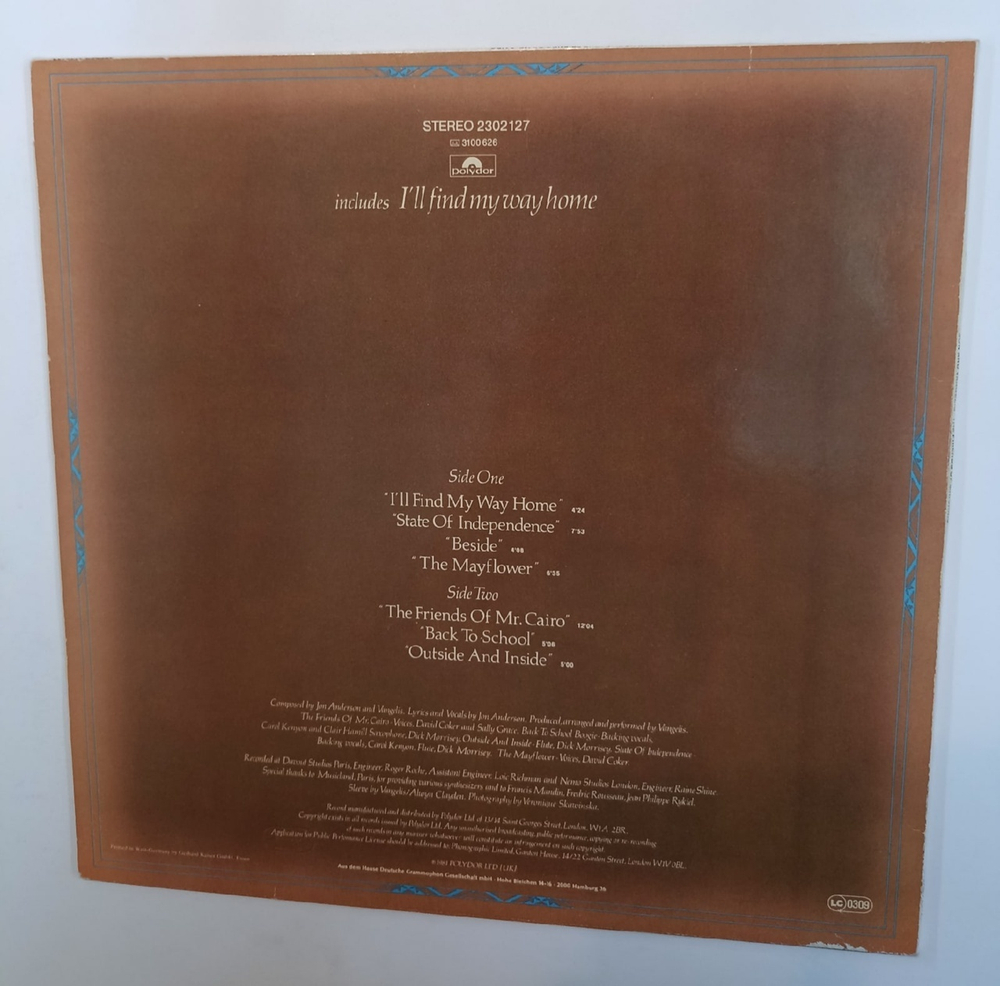 Jon And Vangelis The Friends Of Mr. Cairo (Germany 1982)