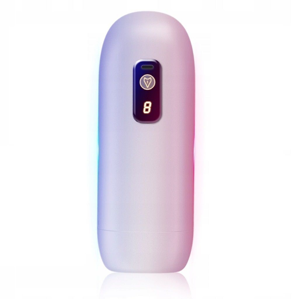 Мастурбатор с вибрацией и голосом (Цвет: белый с бежевым)