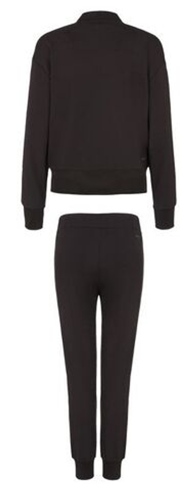 Женский теннисный костюм EA7 Woman Jersey Tracksuit - black