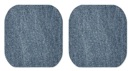 Апликации №350 термо-заплатки средние джинсовые р-р.10,8*9,8см. голубой арт.431-01