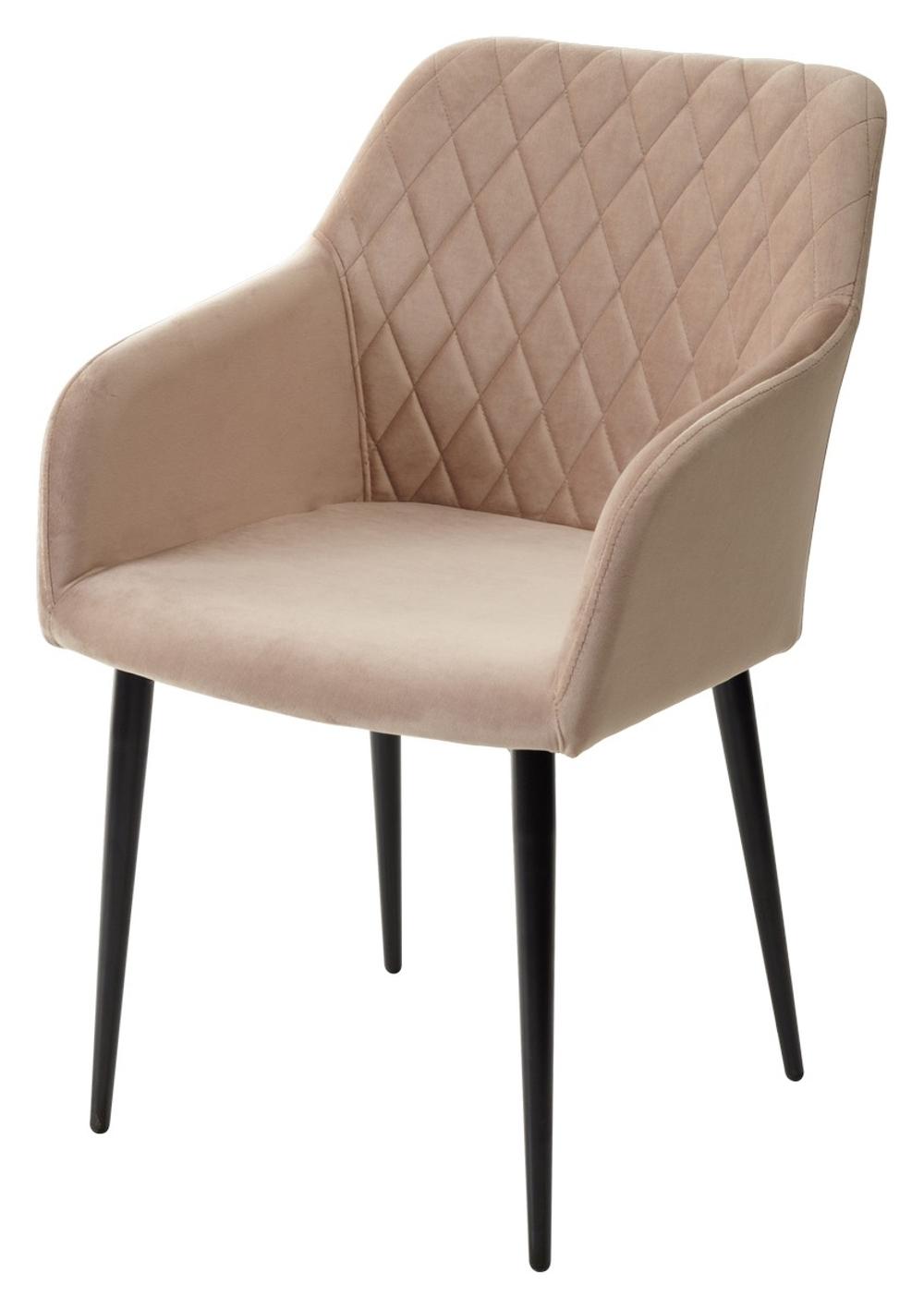 Стул М-City DISAUR Бренди-Х (Brandy-X) Бежевый 5, Велюр, Черный каркас