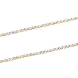 Колье-полоса цирконов, золото