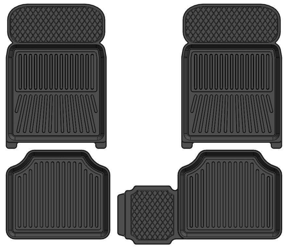 Коврики резиновые ВАЗ 2101-07 3D Standart комплект 4 шт. STRK