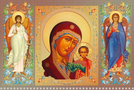 Календарь Трио с тиснением 310*680мм на 2026г. Владимирская икона Божией Матери