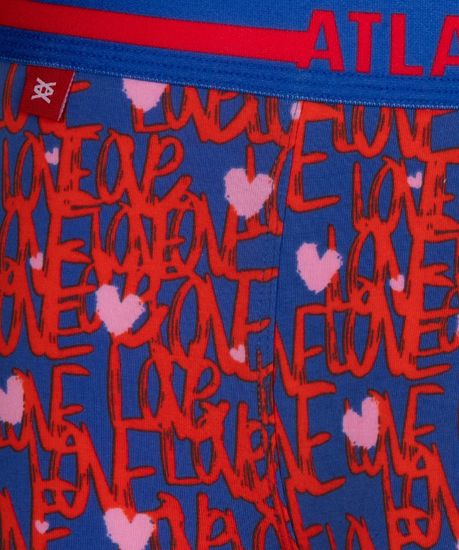 Трусы мужские боксеры (2шт), Atlantic 2GMH-021, голубые + красные