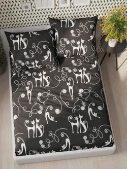 Постельное белье Полисатин Мечта "Тойгер" 1,5-сп  Наволочка 50х70 см 1 шт Простынь на резинке 90x200 смПододеяльник 145x215 см