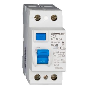 УЗО Schrack Technik 2P 40A 300mA тип A 10kA Amparo AR054230-- (ВДТ)