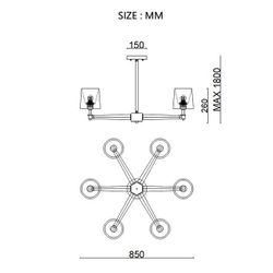 Люстра на штанге Imperiumloft Jorgenson White/Light wood STAVRA01