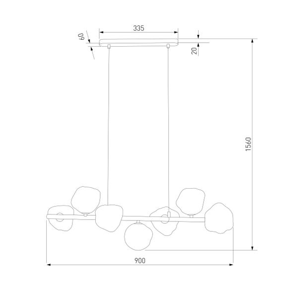 Подвесной светильник TK Lighting 11109 Lava Sabia a071864