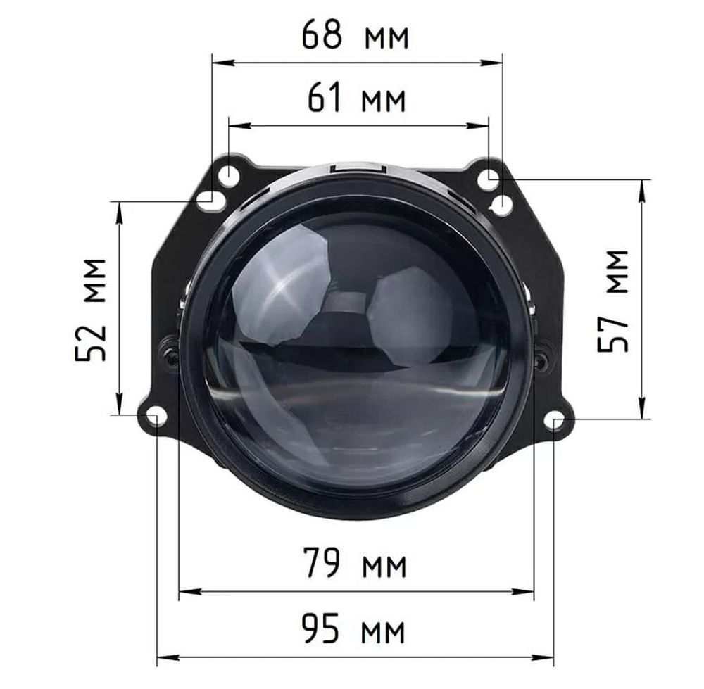 Билед модули Aozoom A10 24 вольта, 3.0 дюйма, 2 чипа, 5500К, 24V, 58W/66W, крепление 3R (комплект, 2шт)