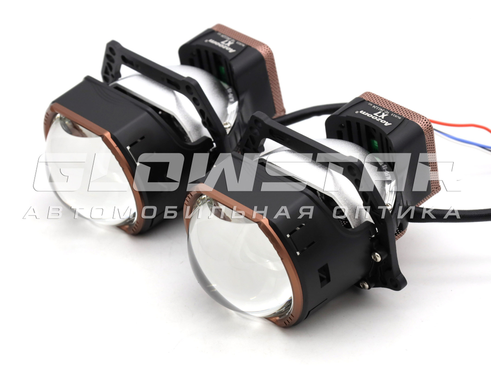 Билед модули Aozoom X7 2025 (прямоугольные) 3.0 дюйма, 2 чипа, 5500K, 12V, 55W/63W крепление 3R (комплект, 2шт)