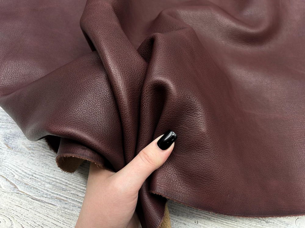 Bizonte Bordo (1,8-2,0 мм), цв. Бордовый, натуральная кожа