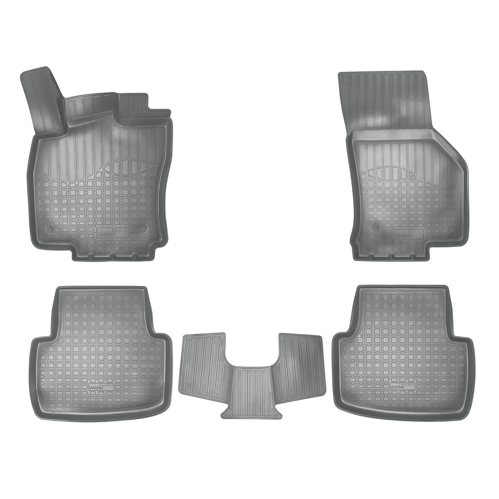 Ковры в салон Norplast/Unidec для Volkswagen Passat в кузове B8 (2015-)Полиуретан,Серый, арт.NPA11-C95-370-G
