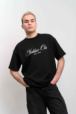Футболка оверсайз унисекс " YOSHKAR-OLA EST 1584" черный