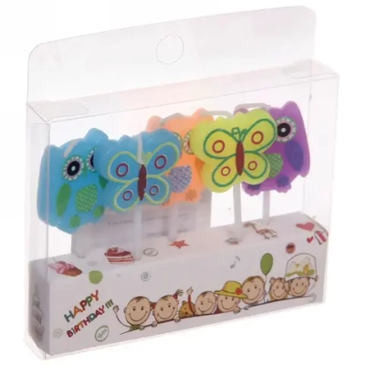 Свечи для торта «Бабочка» (набор 5 шт) 8 см