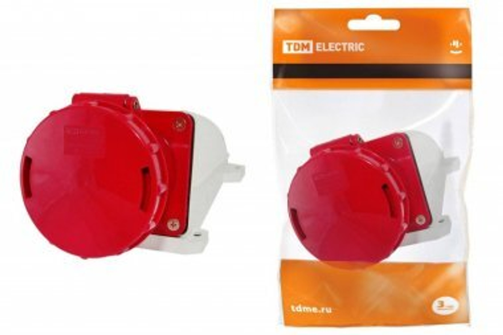 Розетка 135 стационарная 3Р+РЕ+N 63А 380В IP54 TDM SQ0602-0008