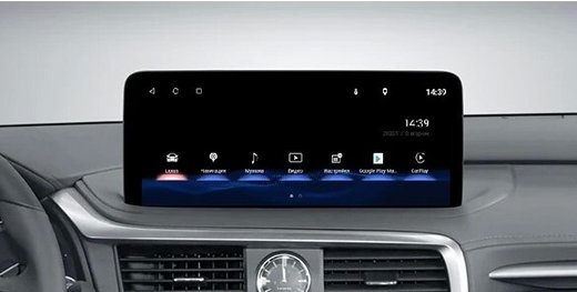 Магнитола для Lexus RX300, RX350, RX450h 2019-2022 (чёрная, без 360) - Carmedia MRW-3905 монитор 12.3" на Android 11, Carplay, 4G SIM-слот, 8/64Гб