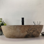 Раковина из речного камня RS-63509 (60*34*15) 0124