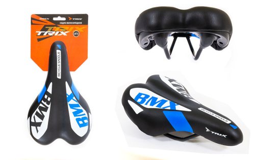 Седло TRIX детское 230х145 мм, черно-синее (50)