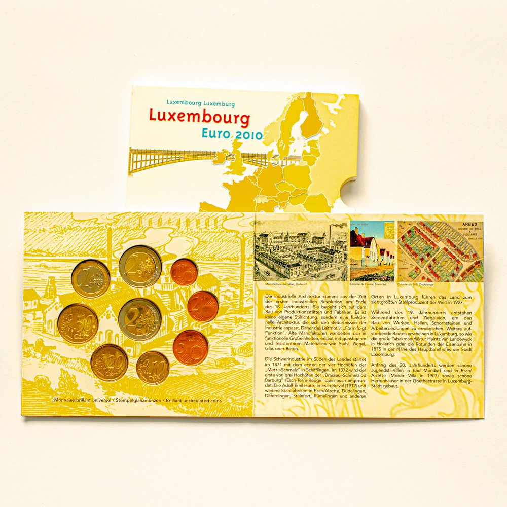 Luxembourg 2010 Year Set + 2 Euro "Coat of Arms"