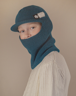 Шапка Fisherman Balaklava GO индиго меланж