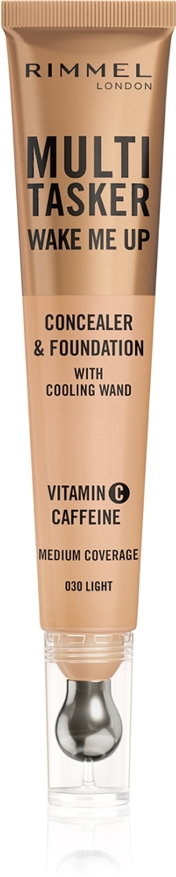 Rimmel Multi-Tasker Wake Me Up - Тональный крем и консилер с осветляющим эффектом, 20 ml