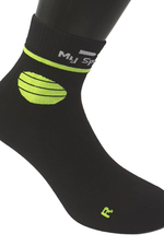 GD9192 Calzino Corto Nero-Giallo Fluo Silca