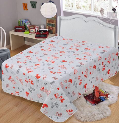 Покрывало детское стеганое из поплина 150*215 Сладкая парочка 2291 АРТПОСТЕЛЬ