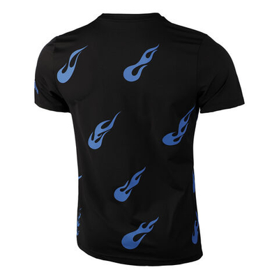 Мужское теннисное поло Hydrogen Tech Flames T-Shirt Men - Black, Blue